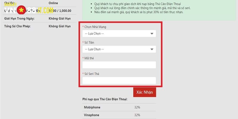 Hướng dẫn rút tiền bằng cách đổi qua thẻ cào/giftcode